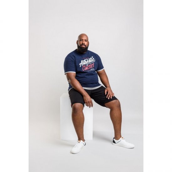 D555 Finn T-shirt Navy - T-shirts - Grote Maten T-shirts Heren