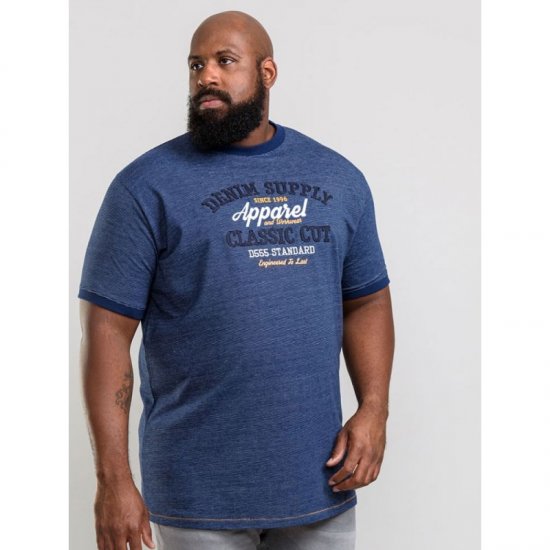 D555 Kody T-shirt Navy - T-shirts - Grote Maten T-shirts Heren