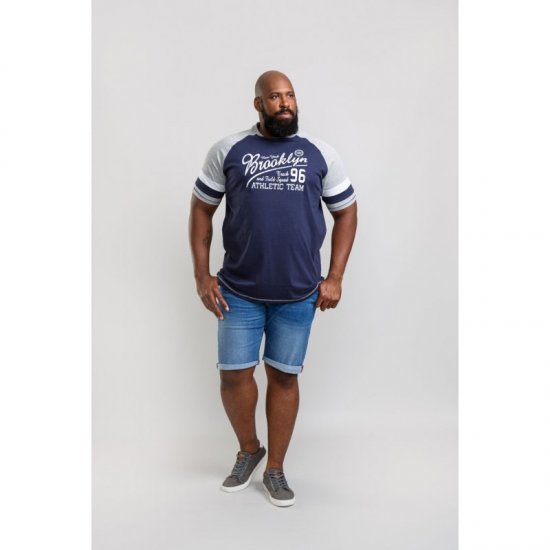 D555 Jones T-shirt Navy - T-shirts - Grote Maten T-shirts Heren