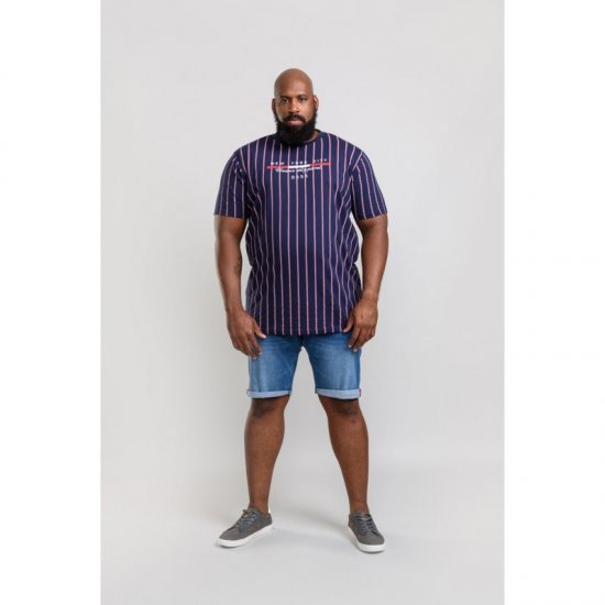 D555 Davis T-shirt Navy - T-shirts - Grote Maten T-shirts Heren