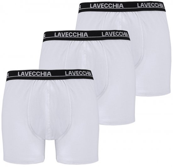 Lavecchia 1020 Boxershorts 3-pack White - Ondergoed & zwem - Grote Maten Ondergoed Heren
