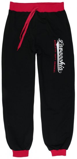 Lavecchia 2020 Sweatpants with Cuff Black/Red - Joggingbroeken & shorts - Joggingbroeken & Shorts Heren Grote Maten