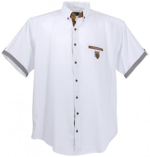Lavecchia 1128 Short sleeve Shirt White - Overhemden - Overhemden Grote Maten Heren