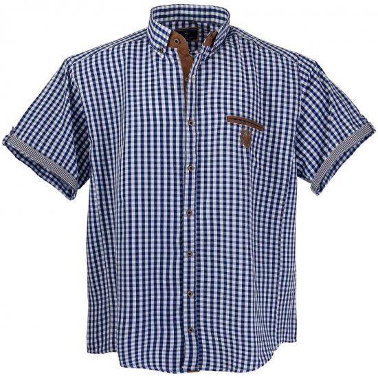 Lavecchia 1129 Short sleeve Shirt Jeansblue - Overhemden - Overhemden Grote Maten Heren