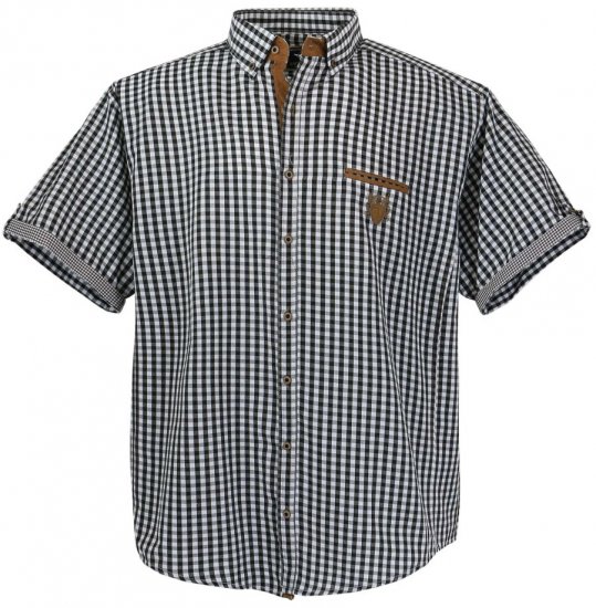 Lavecchia 1129 Short sleeve Shirt Black - Overhemden - Overhemden Grote Maten Heren