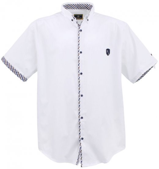 Lavecchia 9003A Short sleeve Shirt White - Overhemden - Overhemden Grote Maten Heren