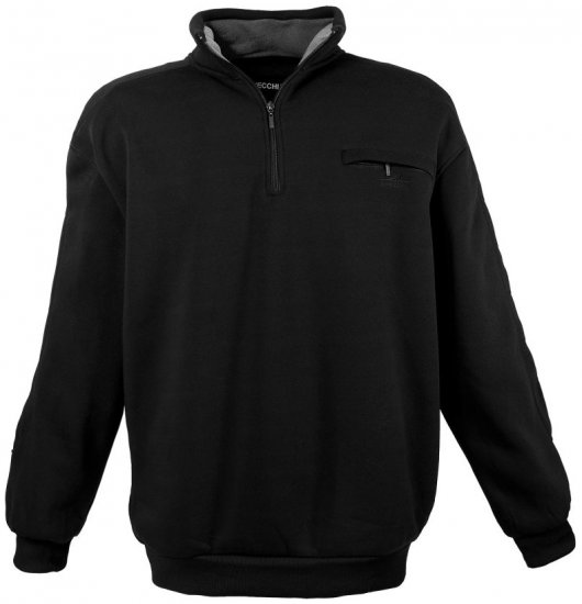 Lavecchia 2100 Half-zip Sweatshirt Black - Sweaters & Hoodies - Sweaters & Hoodies Grote Maten Heren