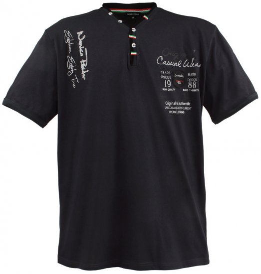 Lavecchia 2042 Printed T-shirt Charcoal - T-shirts - Grote Maten T-shirts Heren