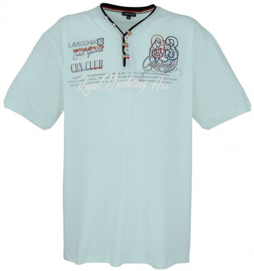 Lavecchia 608 Printed T-shirt Mint - T-shirts - Grote Maten T-shirts Heren