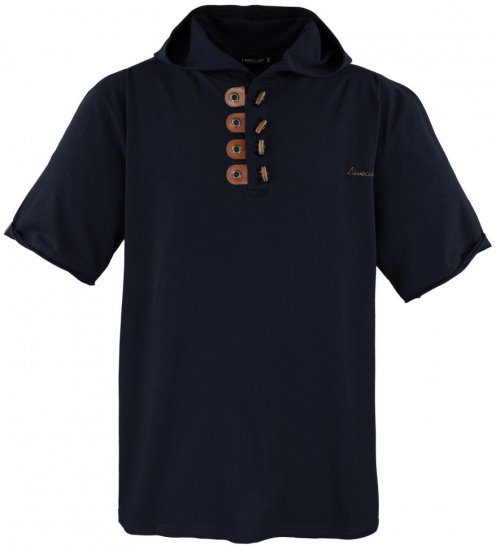 Lavecchia 609 T-shirt with Hoodie Black - T-shirts - Grote Maten T-shirts Heren