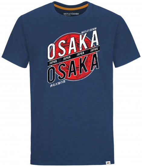 Motley Denim Leicester T-shirt Dark Indigo - T-shirts - Grote Maten T-shirts Heren