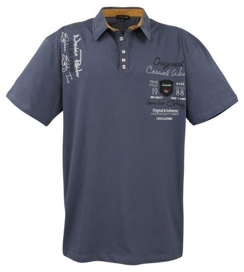 Lavecchia 610 T-shirt met kraag Antraciet - Polo shirts - Grote Maten Poloshirts Heren