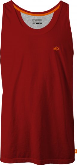 Motley Denim Madrid Tank top Red - T-shirts - Grote Maten T-shirts Heren