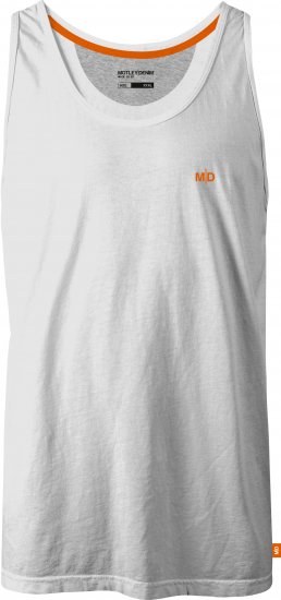 Motley Denim Madrid Tank top White - T-shirts - Grote Maten T-shirts Heren
