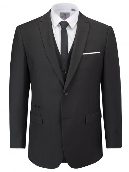Skopes Madrid Suit jacket Black - Pakken - Grote Maten Kostuum Heren