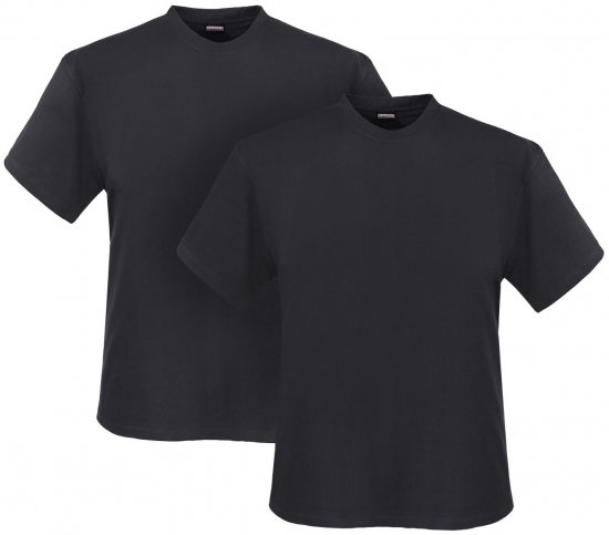 Adamo Marlon Comfort fit 2-pack T-shirt Charcoal - T-shirts - Grote Maten T-shirts Heren
