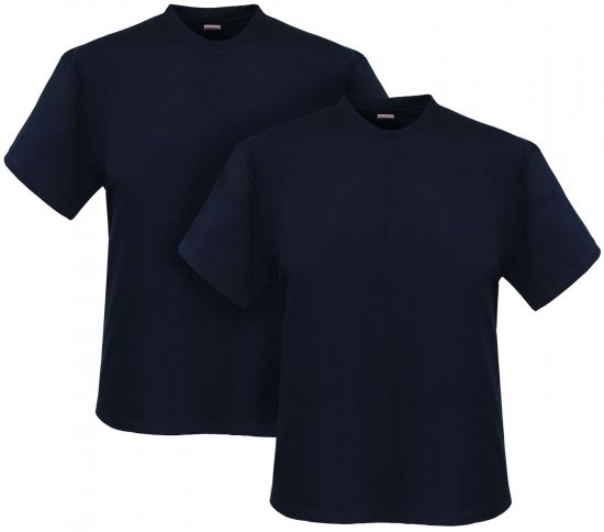 Adamo Marlon Comfort fit 2-pack T-shirt Navy - T-shirts - Grote Maten T-shirts Heren