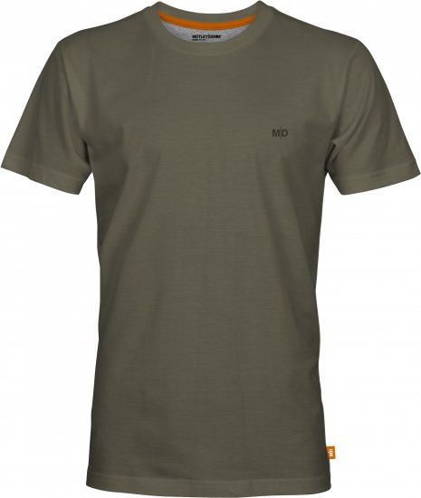 Motley Denim Malaga T-Shirt Dark Khaki - T-shirts - Grote Maten T-shirts Heren