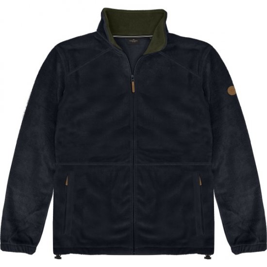 Double Outfitters MFT-7088 Fleece Full-Zip Jacket Navy - Jassen - Grote Maten Herenjassen