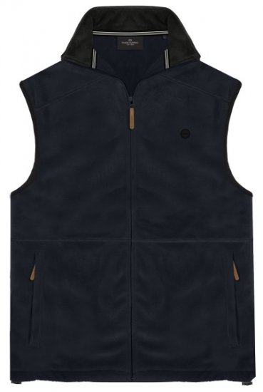Double Outfitters MFT-7089 Sleeveless Fleece Vest Navy - Jassen - Grote Maten Herenjassen
