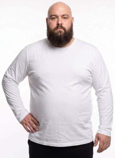 20 Nodi Carbino Shirt met lange mouwen Wit - Trainingkleding - Trainingkleding Grote Maten Heren