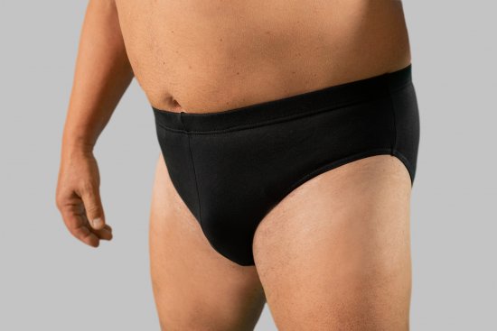 20 Nodi Stretch Cotton Briefs with Embroidered Side Label Black - Ondergoed & Zwem - Grote Maten Ondergoed Heren