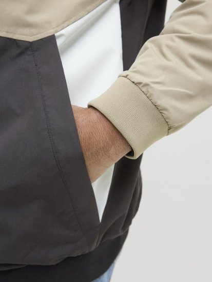 Jack & Jones Rush Bomber Hoodie Grey - Jassen - Grote Maten Herenjassen