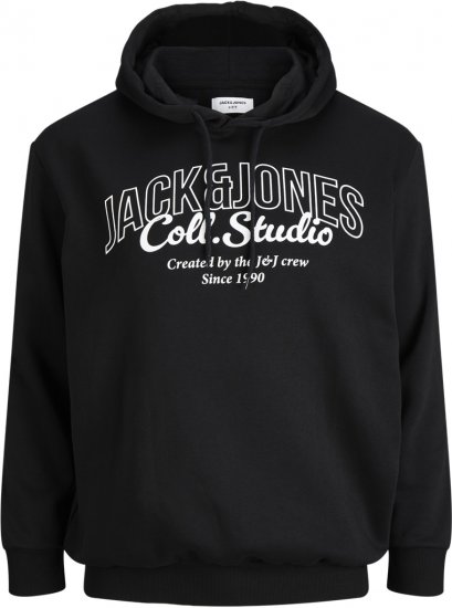 Jack & Jones Makoto Hoodie Black - Sweaters & hoodies - Sweaters & Hoodies Grote Maten Heren