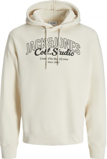Jack & Jones Makoto Hoodie White - Sweaters & hoodies - Sweaters & Hoodies Grote Maten Heren