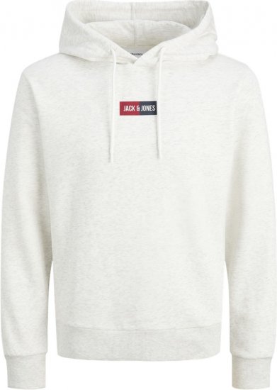 Jack & Jones Pan Hoodie White Melange - Sweaters & hoodies - Sweaters & Hoodies Grote Maten Heren