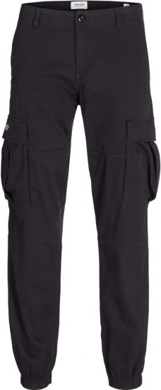 Jack & Jones Jonnie Cuffed Cargo Pants Black - Jeans & broeken - Jeans & Broeken Grote Maten Heren