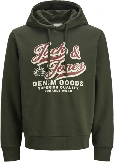Jack & Jones 2 COL LOGO Hoodie Green - Sweaters & hoodies - Sweaters & Hoodies Grote Maten Heren