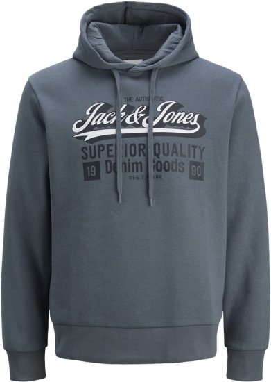 Jack & Jones 2 COL LOGO Hoodie Grey - Sweaters & hoodies - Sweaters & Hoodies Grote Maten Heren
