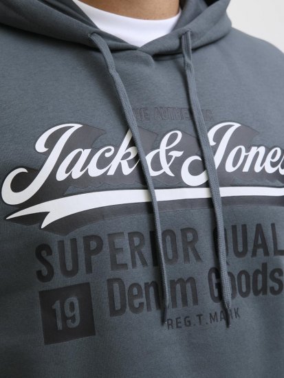 Jack & Jones 2 COL LOGO Hoodie Grey - Sweaters & hoodies - Sweaters & Hoodies Grote Maten Heren