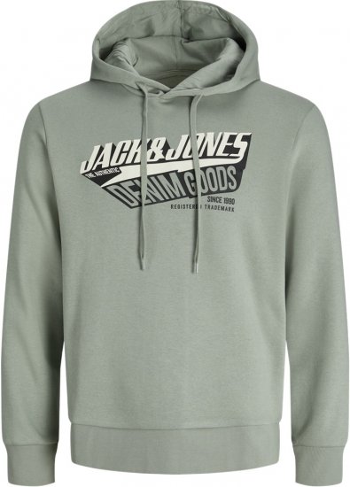Jack & Jones 2 COL LOGO Hoodie Iceberg Green - Sweaters & hoodies - Sweaters & Hoodies Grote Maten Heren