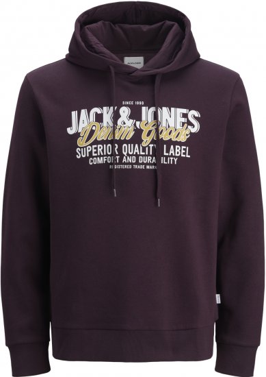 Jack & Jones 2 COL LOGO Hoodie Purple - Sweaters & hoodies - Sweaters & Hoodies Grote Maten Heren