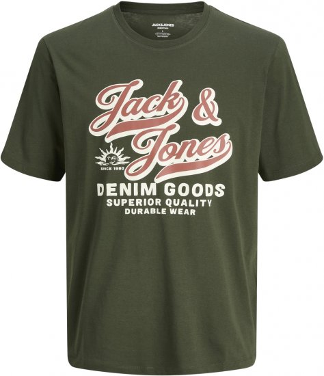 Jack & Jones Logo 2COL T-Shirt Green - T-shirts - Grote Maten T-shirts Heren