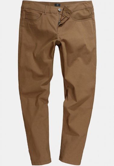 JP1880 Twill Trousers Belly Fit 5-Pocket Brown - Jeans & broeken - Jeans & Broeken Grote Maten Heren
