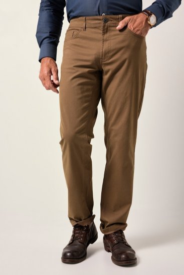 JP1880 Twill Trousers Belly Fit 5-Pocket Brown - Jeans & broeken - Jeans & Broeken Grote Maten Heren