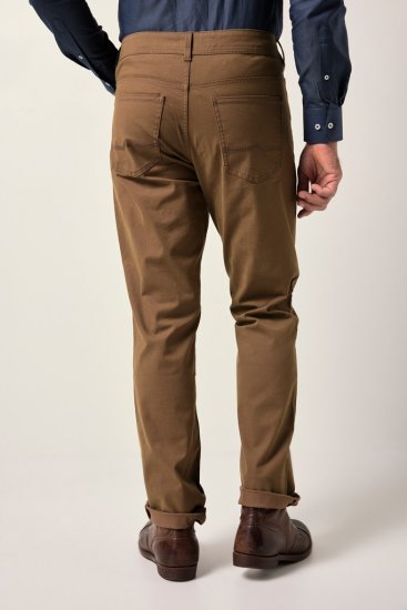 JP1880 Twill Trousers Belly Fit 5-Pocket Brown - Jeans & broeken - Jeans & Broeken Grote Maten Heren
