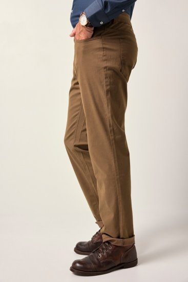 JP1880 Twill Trousers Belly Fit 5-Pocket Brown - Jeans & broeken - Jeans & Broeken Grote Maten Heren