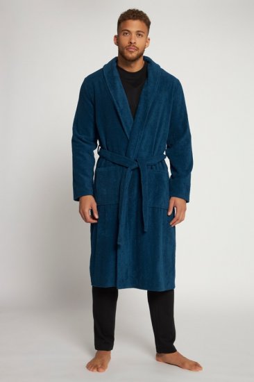 JP1880 Bathrobe Terry Navy - Badjassen/handdoeken - Grote Maten Badjassen Heren