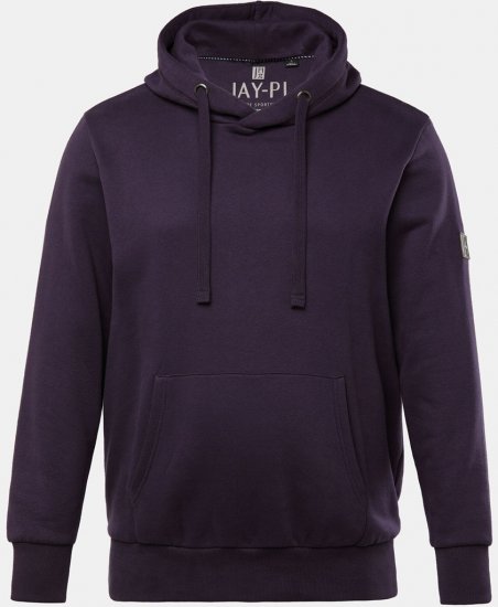 JAY-PI Hoodie with Soft Brushed Interior Purple - Sweaters & hoodies - Sweaters & Hoodies Grote Maten Heren