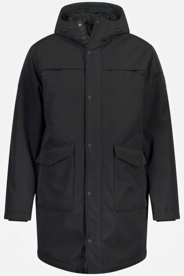 JP1880 Warm Parka with Wind Cuffs Black - Jassen - Grote Maten Herenjassen