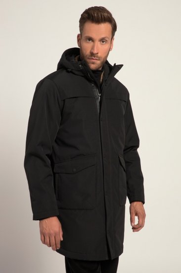 JP1880 Warm Parka with Wind Cuffs Black - Jassen - Grote Maten Herenjassen