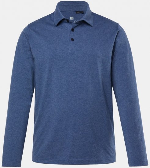 JAY-PI Quickdry Polo Long Sleeve Blue - Polo shirts - Grote Maten Poloshirts Heren
