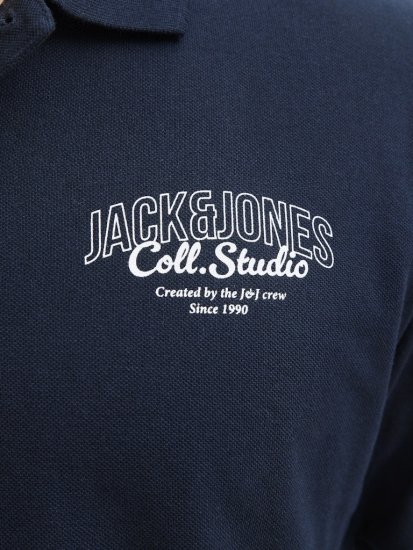 Jack & Jones Makoto Polo Short Sleeve Navy - Polo shirts - Grote Maten Poloshirts Heren