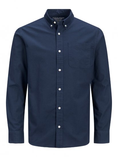 Jack & Jones Brook Oxford Shirt Long Sleeve Navy - Overhemden - Overhemden Grote Maten Heren