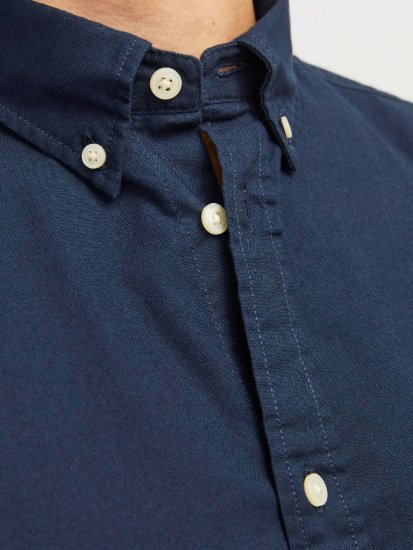 Jack & Jones Brook Oxford Shirt Long Sleeve Navy - Overhemden - Overhemden Grote Maten Heren