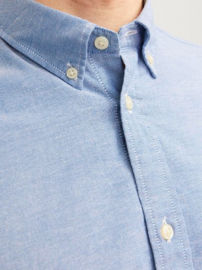Jack & Jones Brook Oxford Shirt Long Sleeve Blue - Overhemden - Overhemden Grote Maten Heren